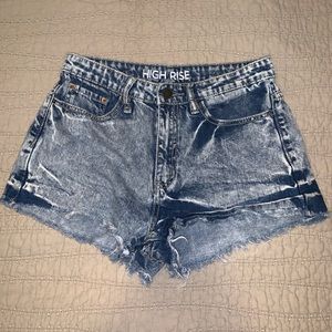 High rise jean shorts